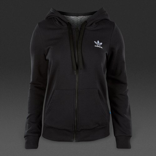 Adidas Originals Shell Tile Full Zip Hoodie Black for Women
